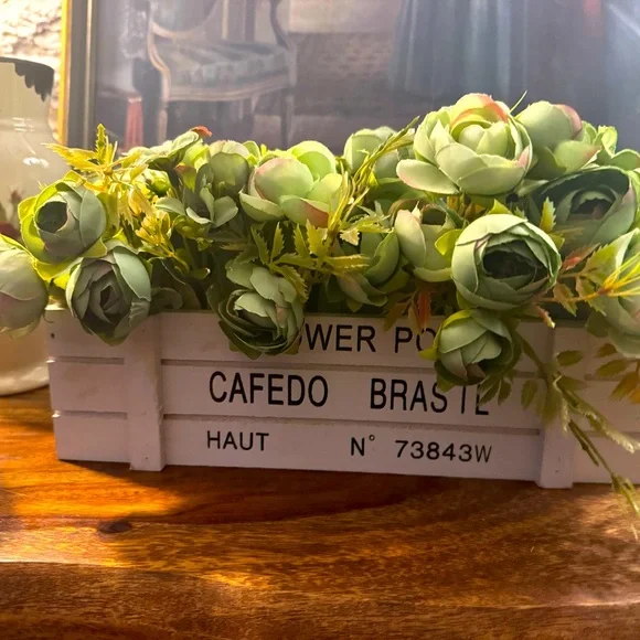 Faux sage green, mint green flowers - Picture 3 of 3